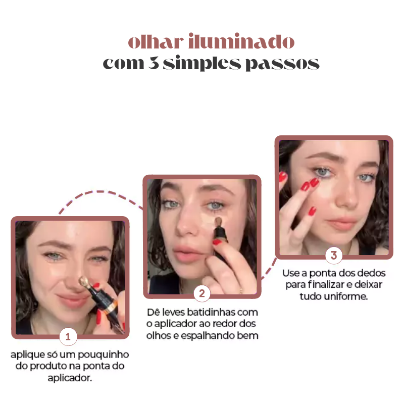 Corretor Luminous™ - Clareia e Revitaliza Olheiras Instantaneamente