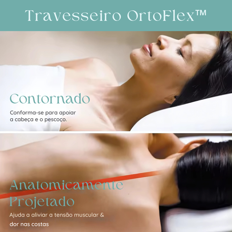 Travesseiro OrtoFlex™ – Alívio Imediato para Dores no Pescoço