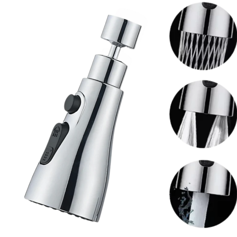Adaptador de Torneira HydraTwist® | 3 Jatos com Economia de Água
