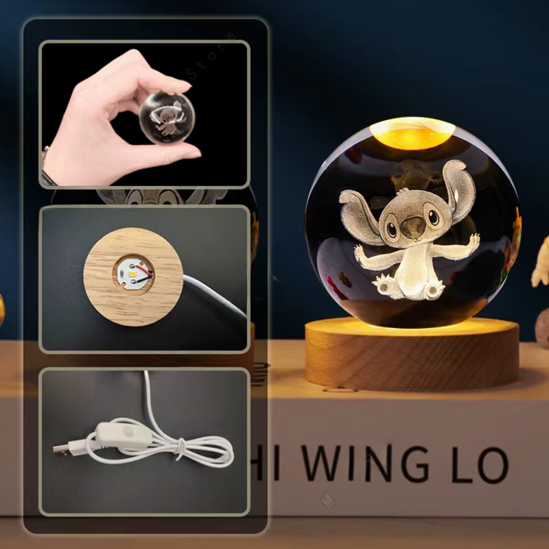 Luminária StitchCrystal™ – Sono Tranquilo com Estilo e Magia