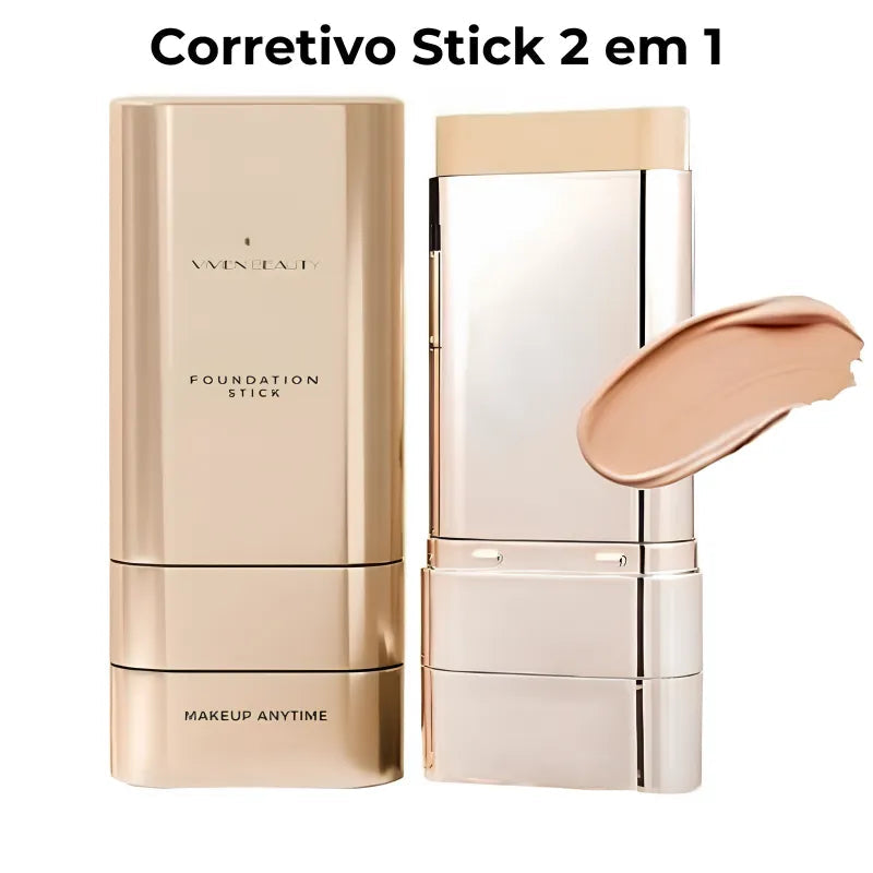Corretivo Base Stick Coreano 2 em 1