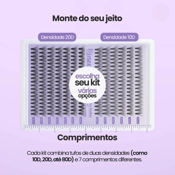 Kit de Extensão de Cílios LadyUp