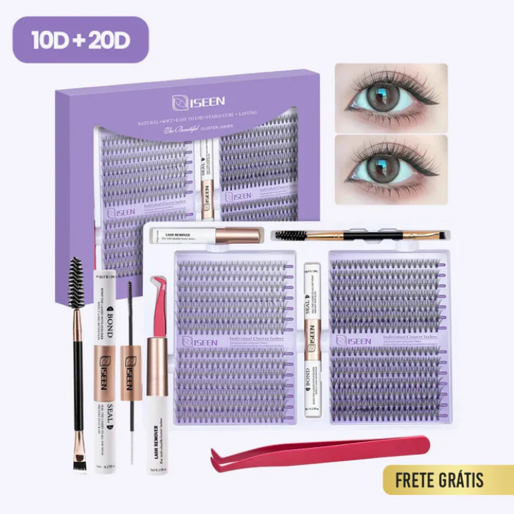 Kit de Extensão de Cílios LadyUp