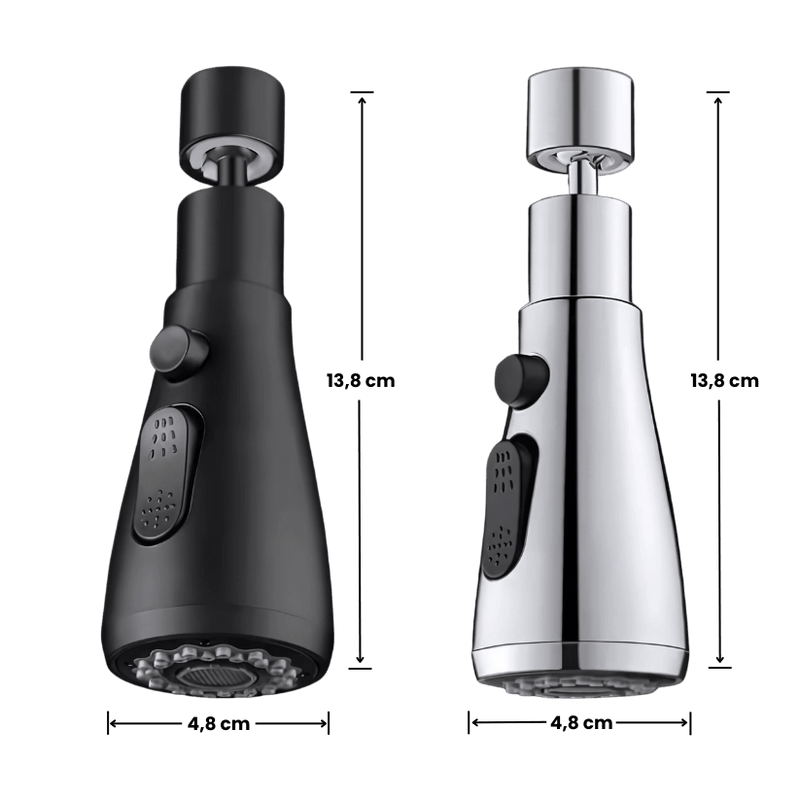 Adaptador de Torneira HydraTwist® | 3 Jatos com Economia de Água em Preto da categoria Adaptador de Torneira P1 na ShopBran