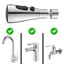 Adaptador de Torneira HydraTwist® | 3 Jatos com Economia de Água em Preto da categoria Adaptador de Torneira P1 na ShopBran