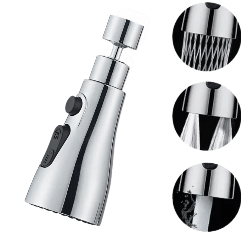 Adaptador de Torneira HydraTwist® | 3 Jatos com Economia de Água em Preto da categoria Adaptador de Torneira P1 na ShopBran