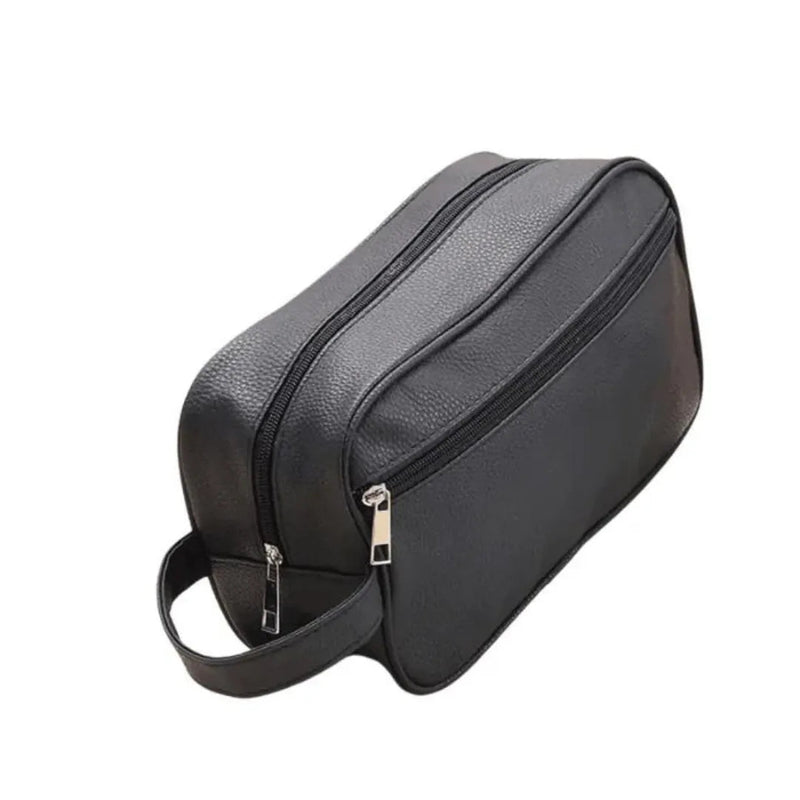 Bolsa Necessaire Masculina de Couro em Preto da categoria Bolsa Necessaire Masculina de Couro na ShopBran