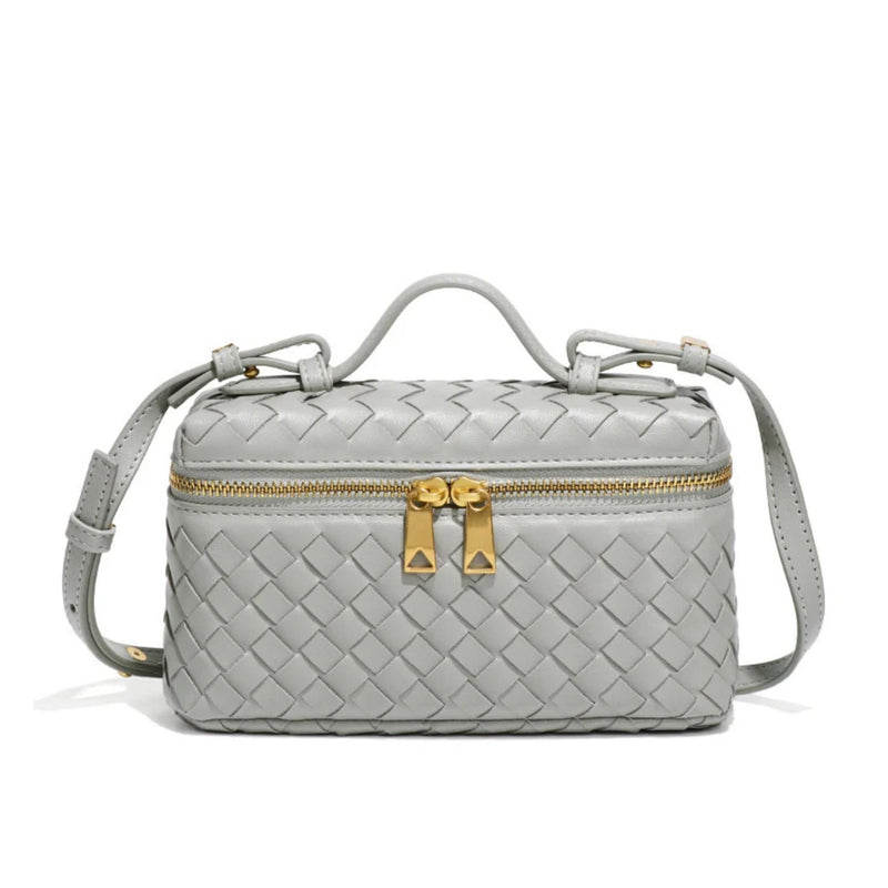 Bolsa Tote Trançada Bárbara - Você Única e Inesquecível em Cinza da categoria Bolsa Tote P3 na ShopBran