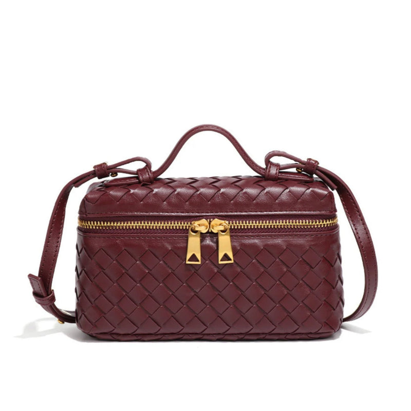 Bolsa Tote Trançada Bárbara - Você Única e Inesquecível em Vinho da categoria Bolsa Tote P3 na ShopBran