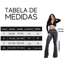 Calça Modeladora Flare Cós Alto Mescla - Silhueta Perfeita em Segundos em P da categoria Calça Modeladora P4 na ShopBran