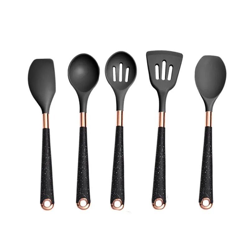 Conjunto de Utensilios Para Cozinha em Preto 5 peças da categoria Conjunto de Utensilios Para Cozinha na ShopBran