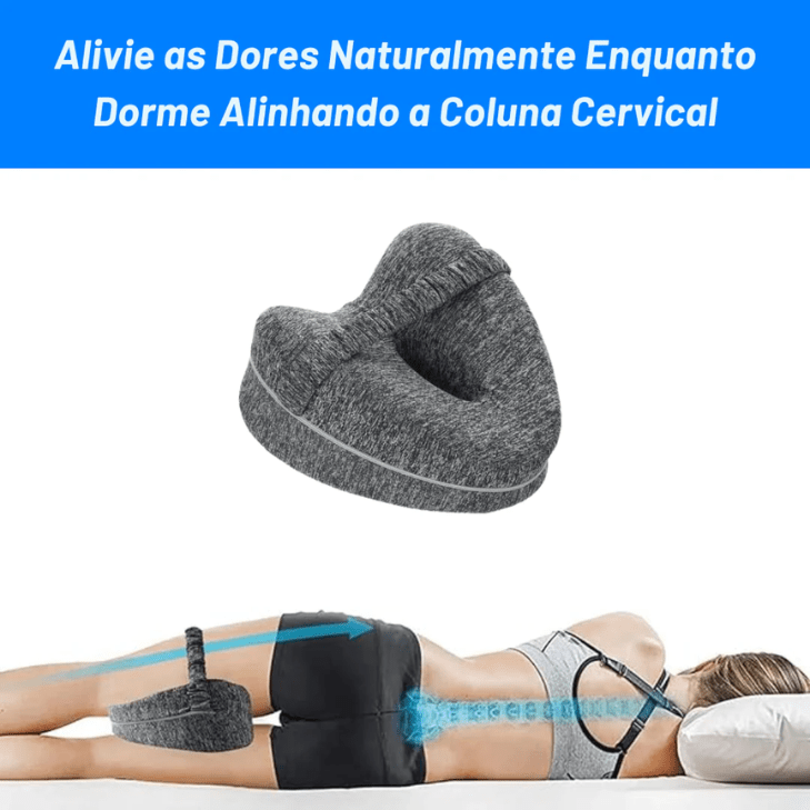 Travesseiro de Alinhamento SleepLeg Pro® - Durma Sem Dores em 1x SleepLeg Pro da categoria Travesseiro SleepLeg Pro P3 na ShopBran