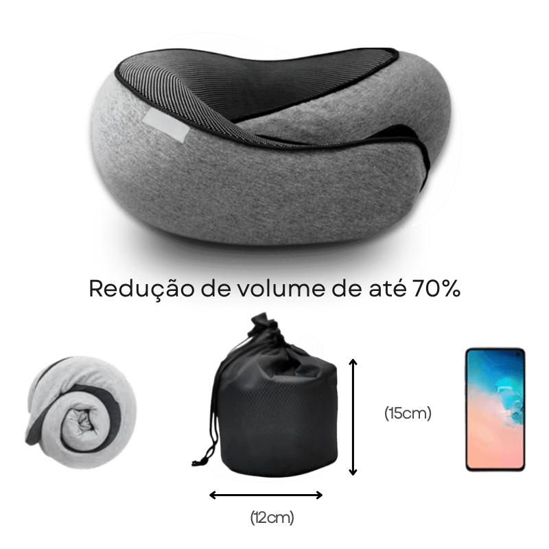 Travesseiro de Viagem SnugFlySnugFly - Fim da Dor Cervical em Viagens em Rosa da categoria Travesseiro de Viagem P4 na ShopBran