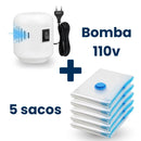 Vacuum Pro – Kit Compactador com Bomba Elétrica - Leve o Dobro de Roupas em Bomba 110v + 5 Sacos (50x60cm) da categoria Vacuum Pro P4 na ShopBran